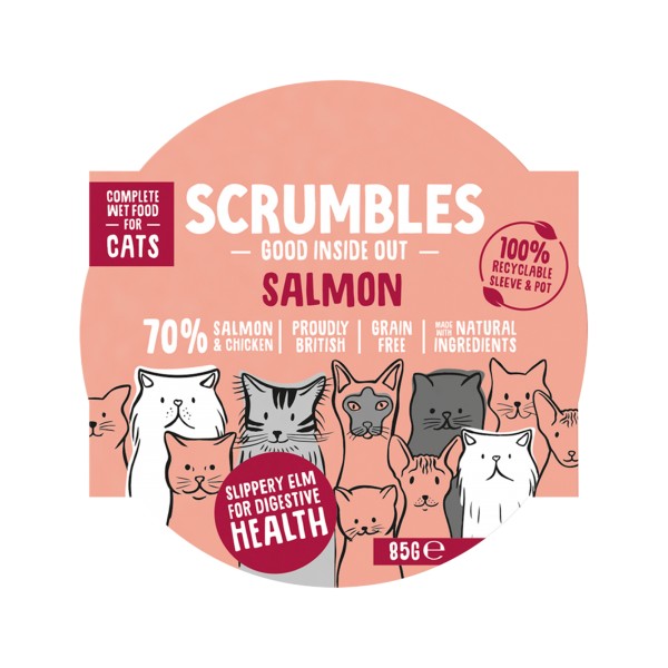 Scrumbles Wet Salmon Cat Food The Udder Farm Shop
