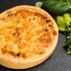 GF QUICHE GOATS CHEESE CARAMELISED ONION