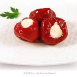 Chilli Peppers Filled with Cream Cheese