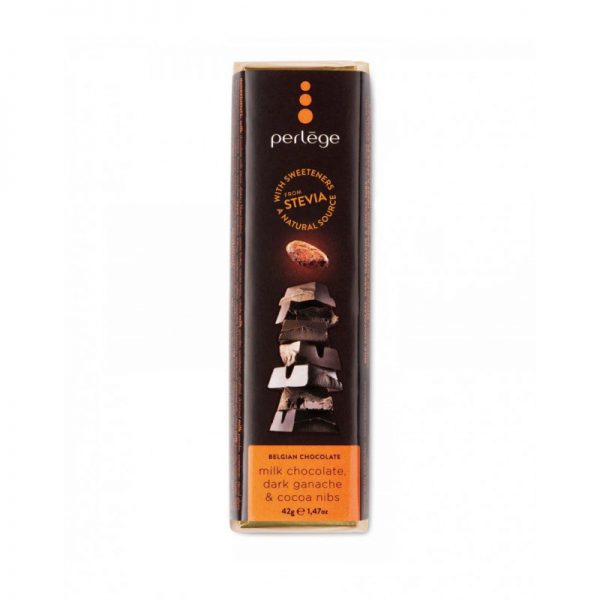 Perlege Milk & Dark Ganache Coco Nibs Bar