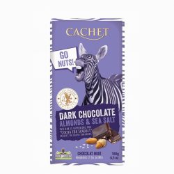 Cachet Dark Choc Almonds Bar 180g