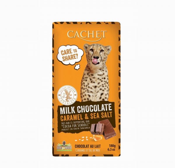 Cachet Milk Choc Caramel Seasalt Bar 180g