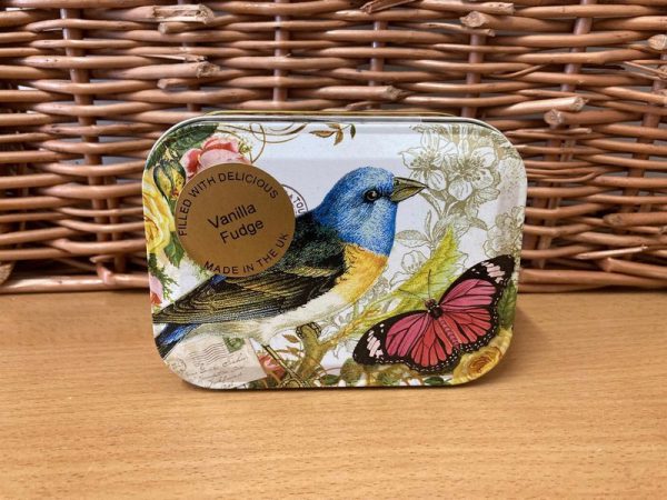 Nostalgia Bird & Butterfly Tin with Fudge