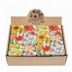 EB Flowers small square Tin