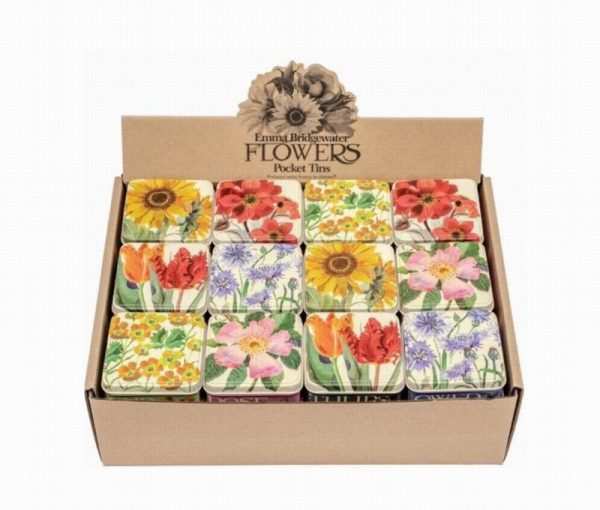 EB Flowers small square Tin