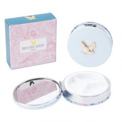 British Birds Teal Blue Tit Pill Box