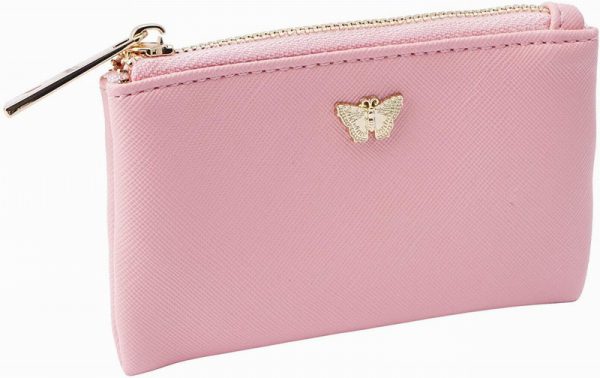 British Birds Pink Butterfly Purse