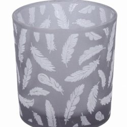 Grey Feather T Lite Holder Small