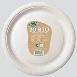 20 Brown Bio Plates 22CM