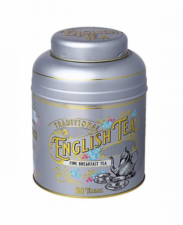 NET Silver 80 Tea Bag Tin