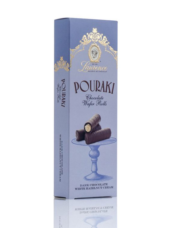 XM Pouraki Dark Chocolate Hazelnut Cream Wafer Rolls