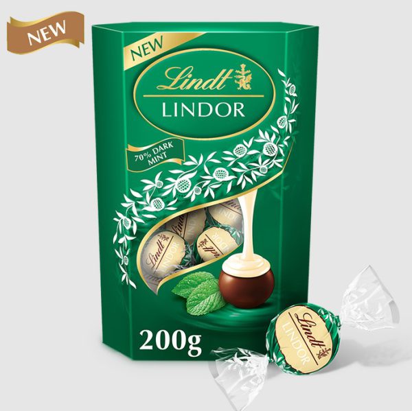 XM Lindt Linor Dark Mint 200g