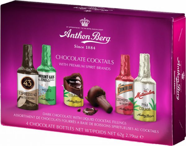 XM Anthon Berg Choc Cocktail Liqueur bottles