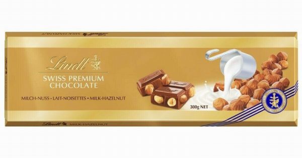 Lindt Hazelnut  Gold Bar300g