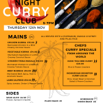 THE UDDER FARM CURRY CLUB – THURSDAY 12th NOVEMBER
